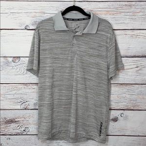Men's Head Polo Golf Shirt Grey Medium